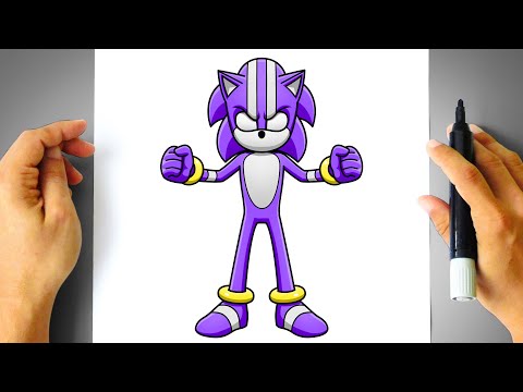 How to draw darkspine super sonic from the movie step by step