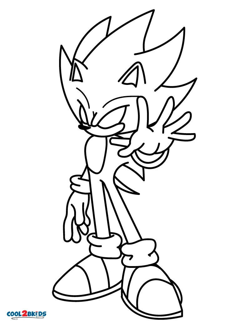 Free printable dark sonic coloring pages for kids