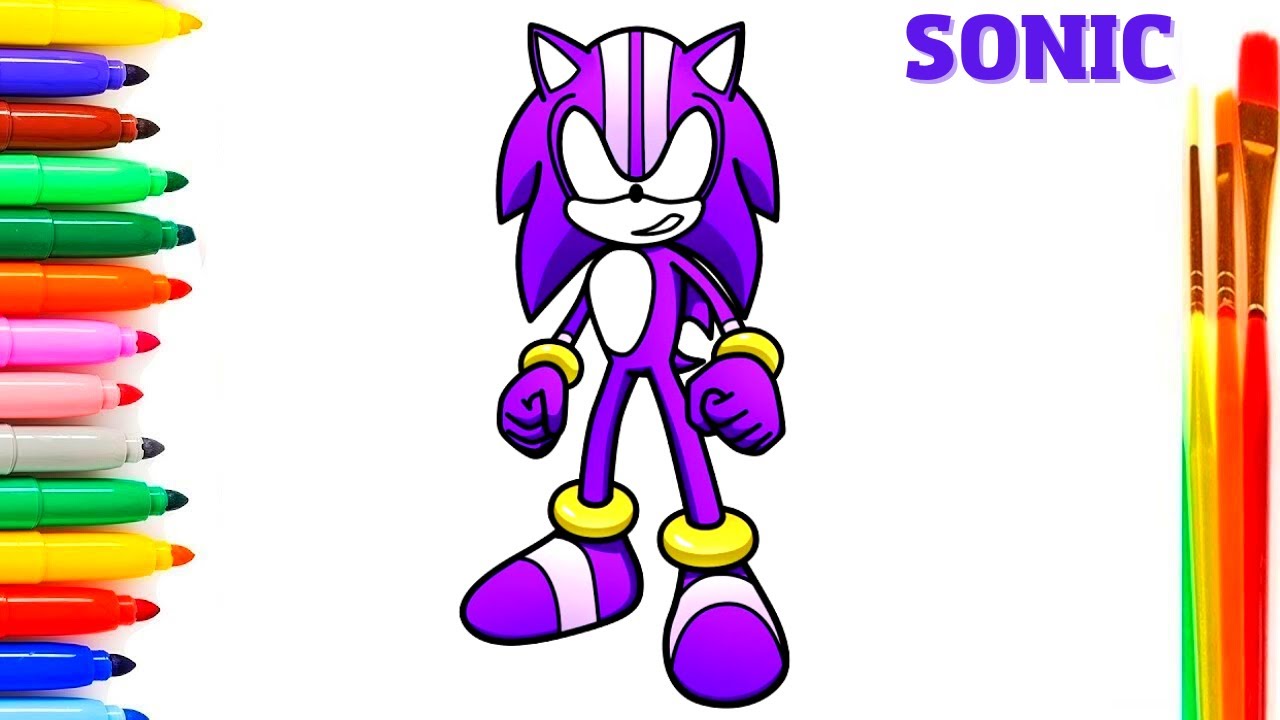 Drawing for kids how to draw sonic darkspine step by step