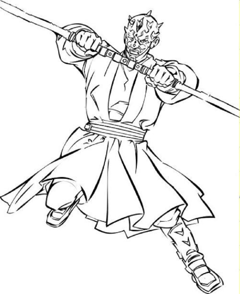 Darth maul coloring page free printable darth maul star wars colors coloring pages