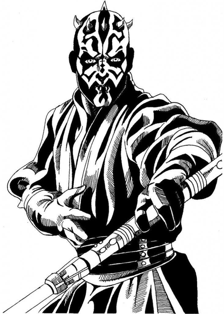 Darth maul coloring pages