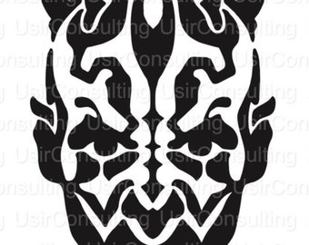 Darth maul pngjpgsvg clip art digital stencil for shirts projects etc instant download