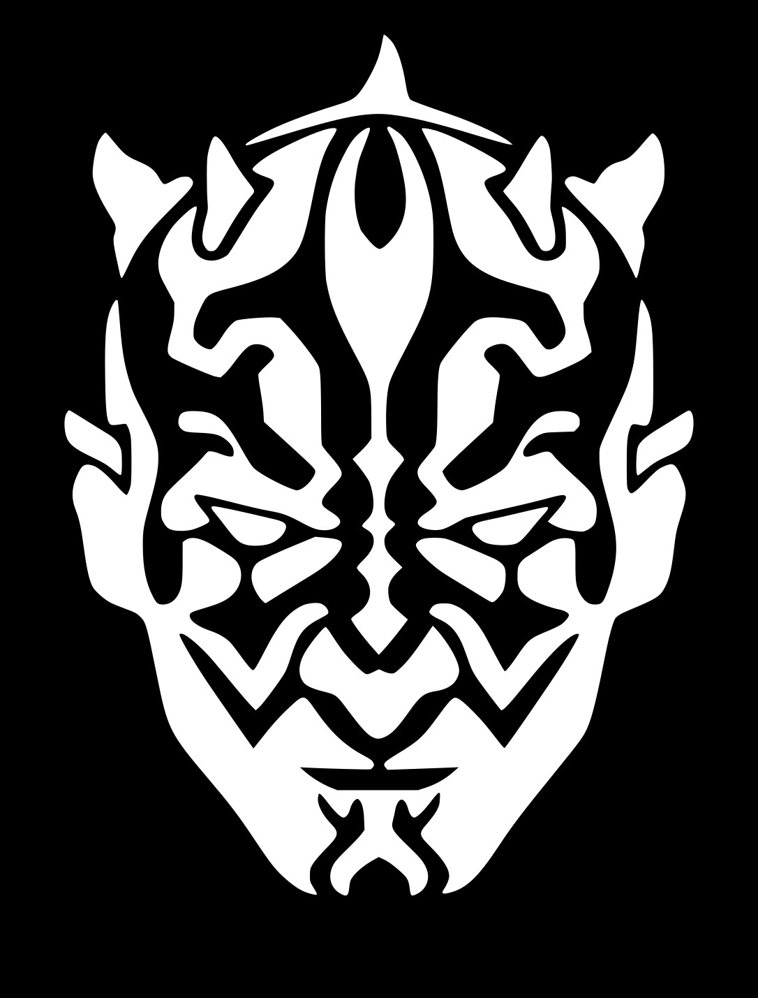 Darth maul face star wars inspired decal