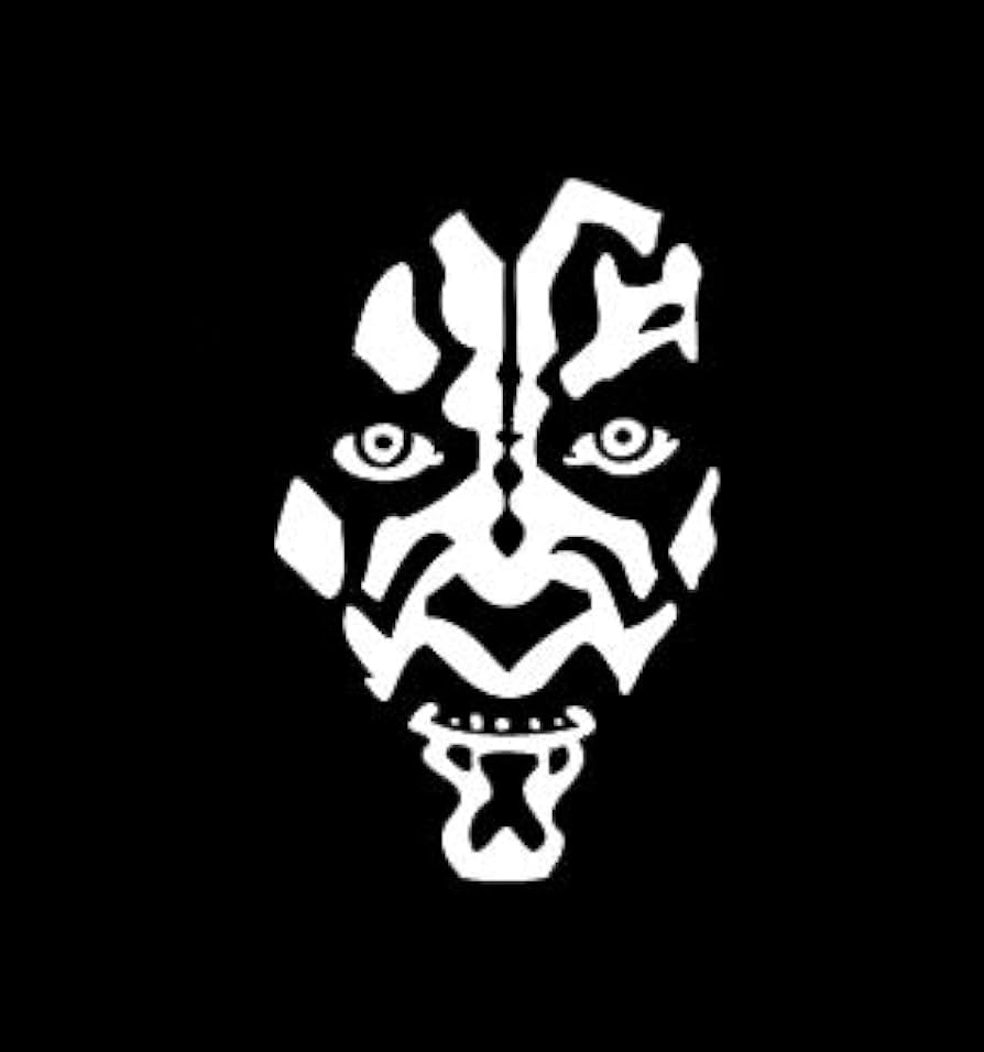 Cci creative concept ideas star wars darth maul face decal vinyl stickercars trucks walls laptopwhite incci automotive