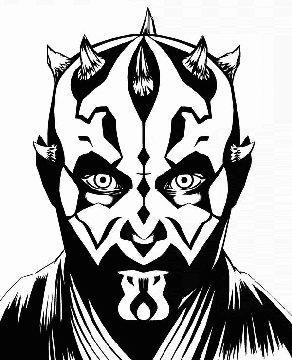 Darth maul coloring pages