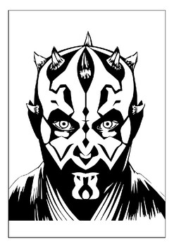 Unlock your childs imagination with our darth maul coloring sheets pages