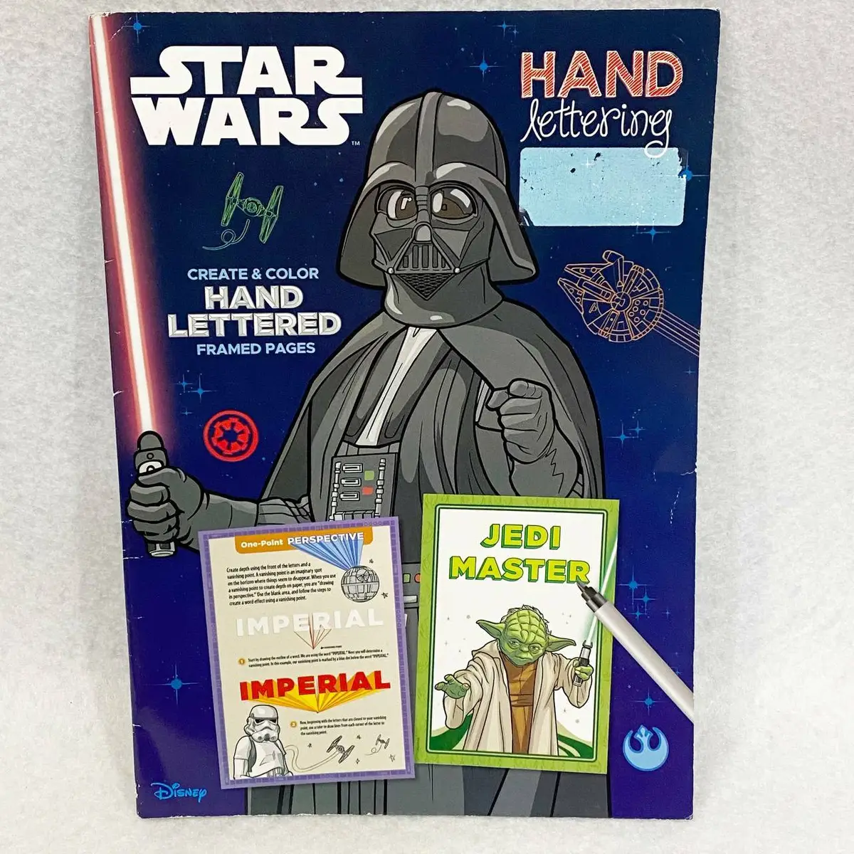 New star wars yoda darth vader hand lettering coloring activity craft book