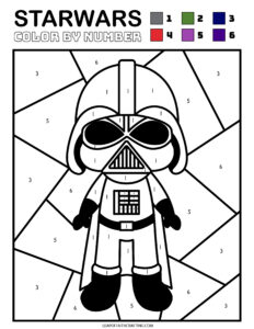 Free star wars color by number pages