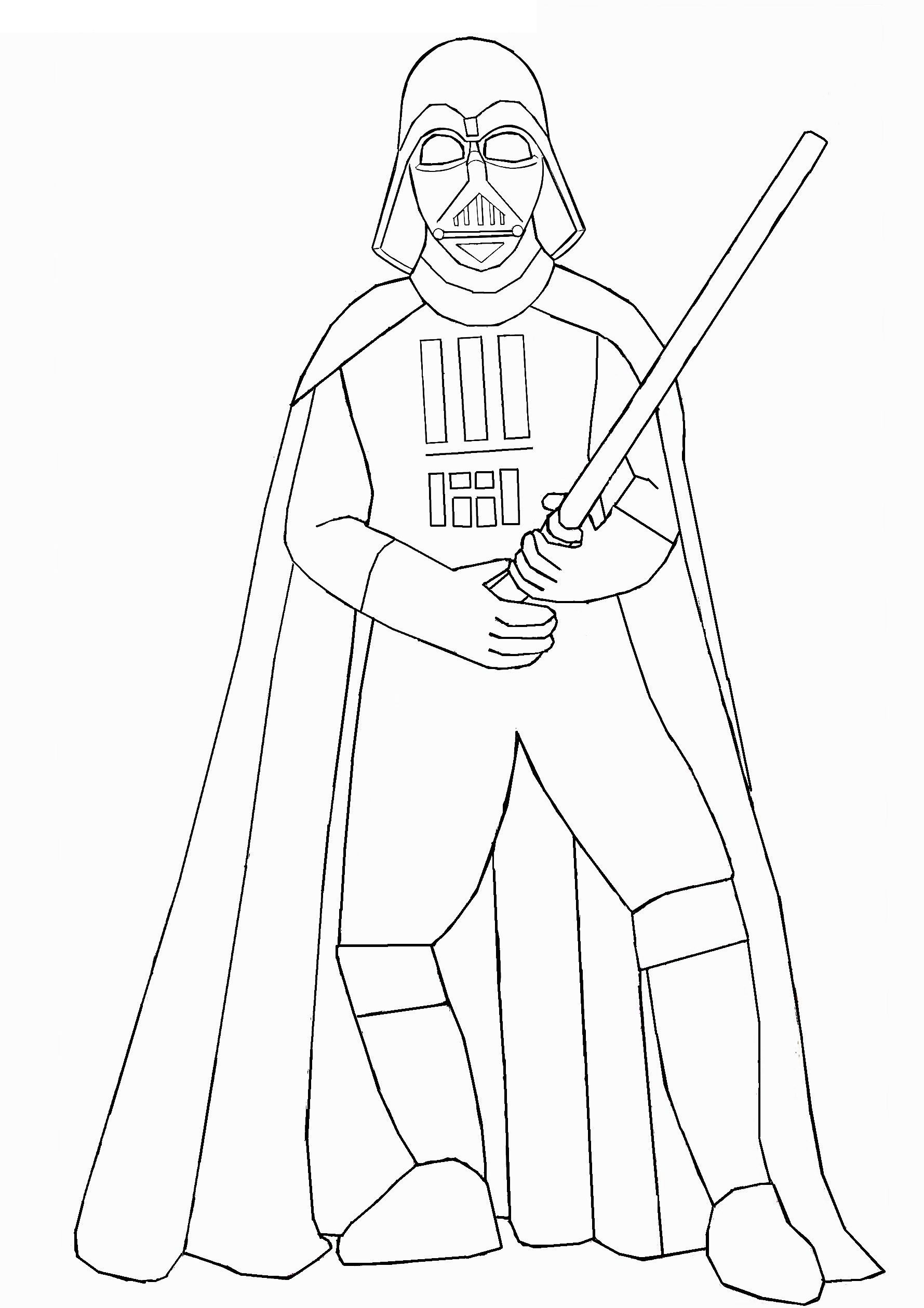 Darth vader holding lightsaber page darth vader christmas coloring pages to print darth vader