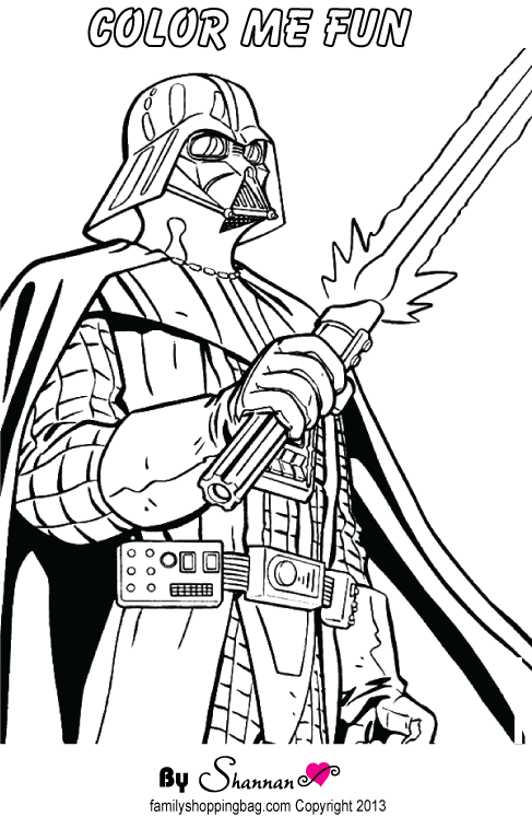 Darth vader coloring page