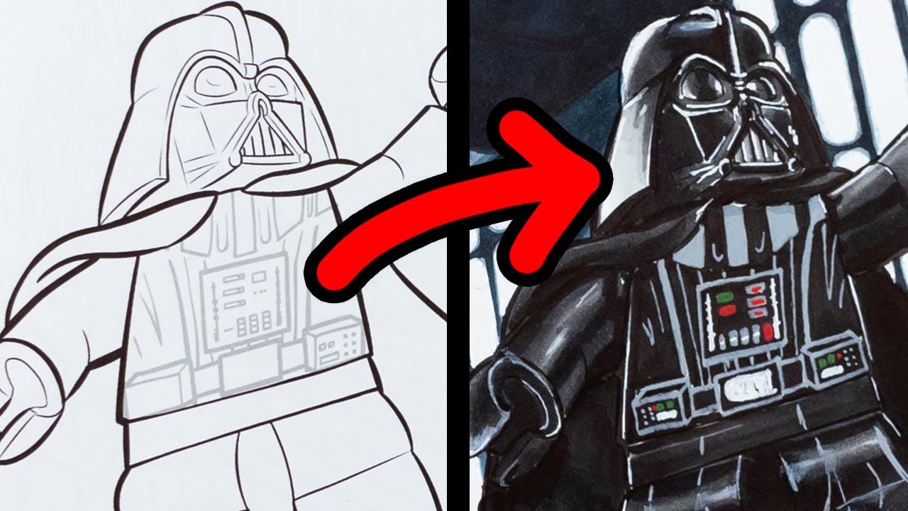 Artist vs childrens lego star wars coloring book