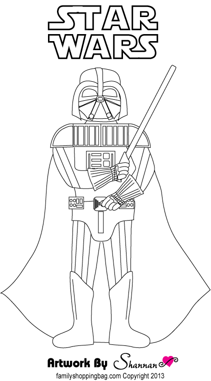 Darth coloring page