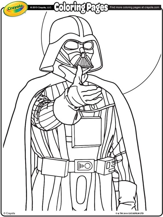 Star wars darth vader on crayola star wars coloring book star wars colors crayola coloring pages