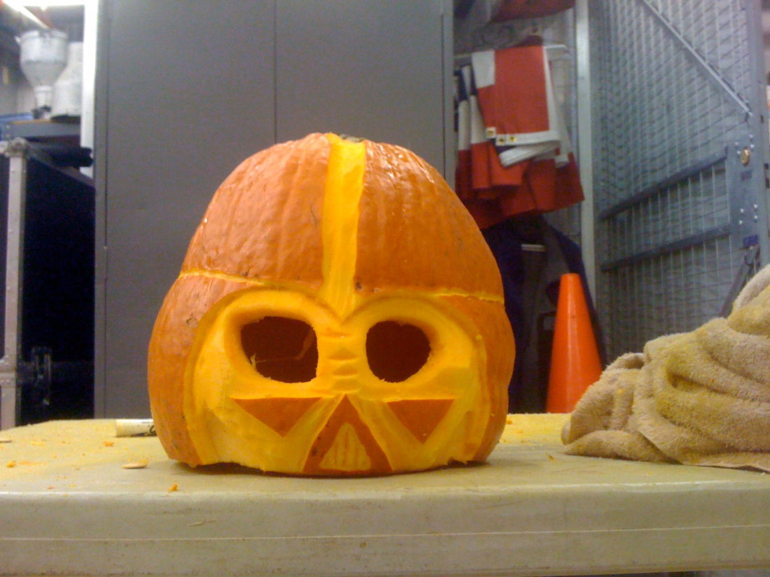 Darth vader helmet pumpkin