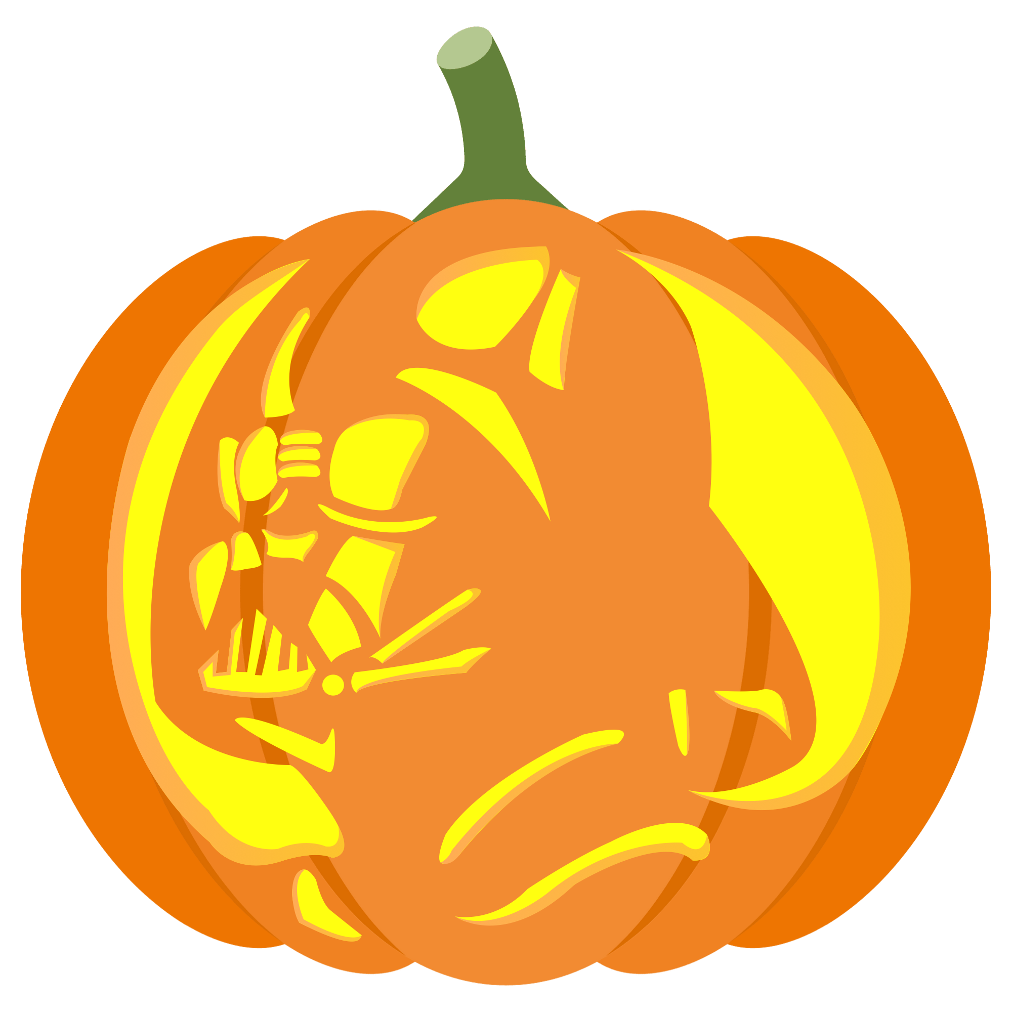 Darth vader face pumpkin stencil free printable papercraft templates