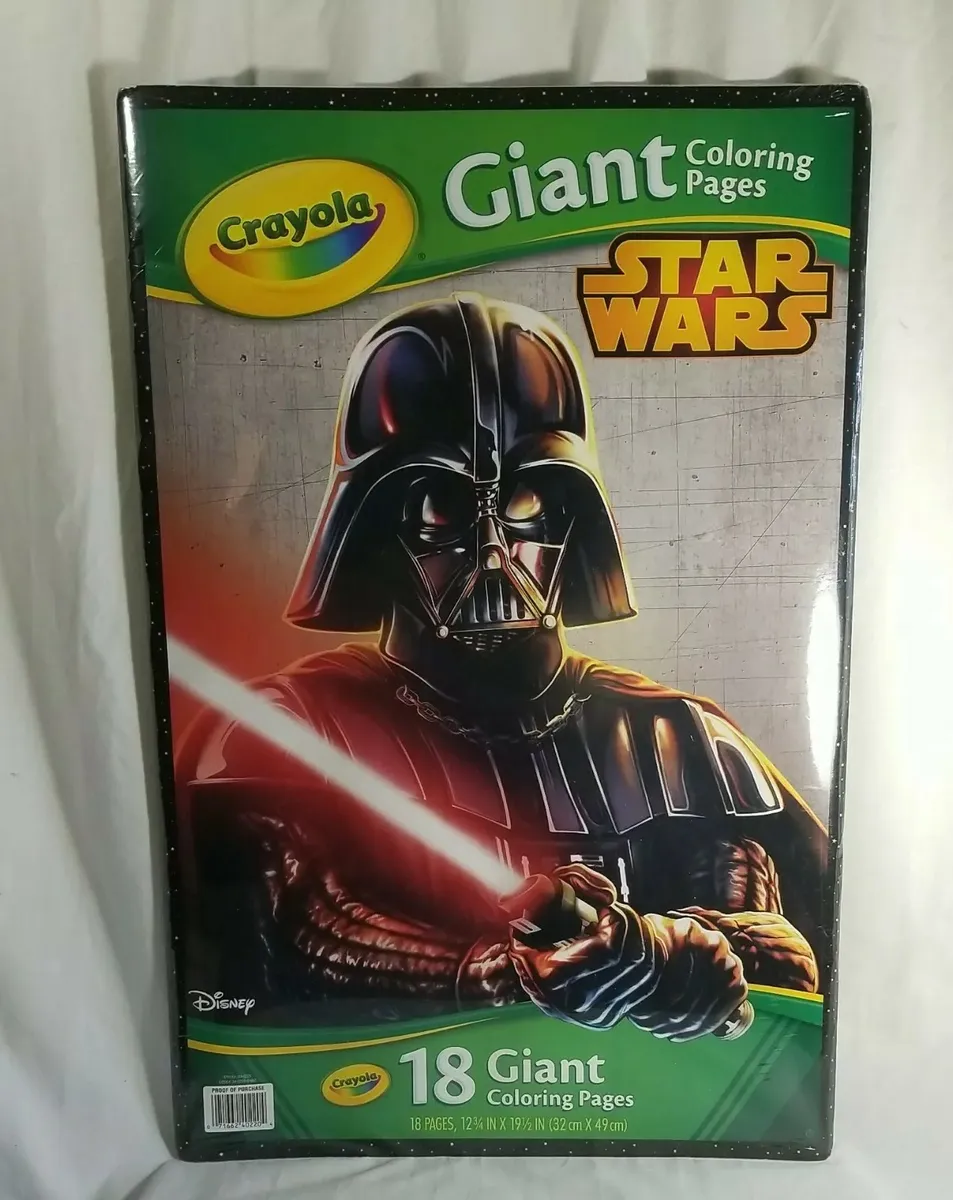 Sealed crayola giant coloring pages star wars ct darth vader x