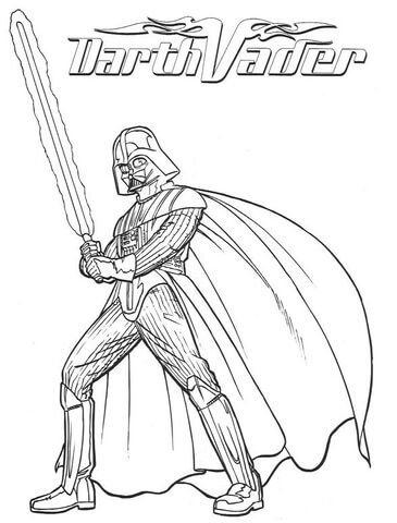 Darth vader with lightsaber coloring page free printable coloring pages star wars coloring sheet coloring pages for boys coloring pages