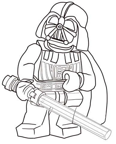 Lego star wars darth vader coloring page free printable coloring pages