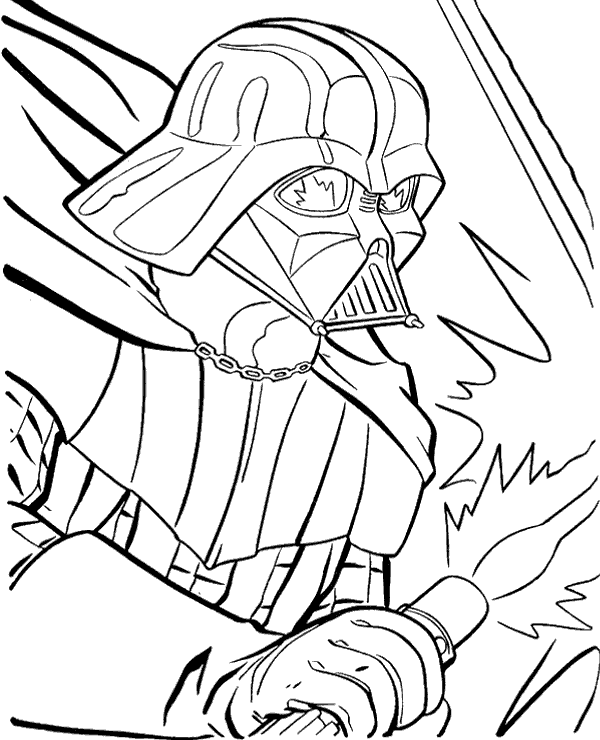 Printable darth vader free coloring pages