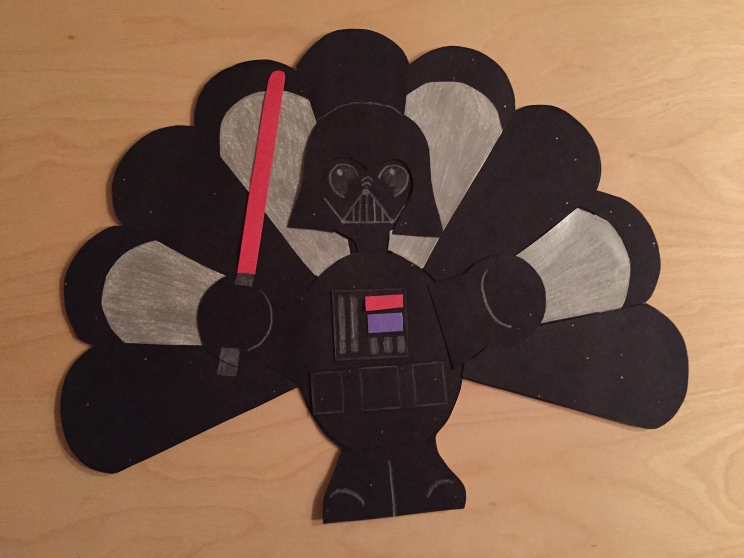 Darth vader turkey disguise template printable