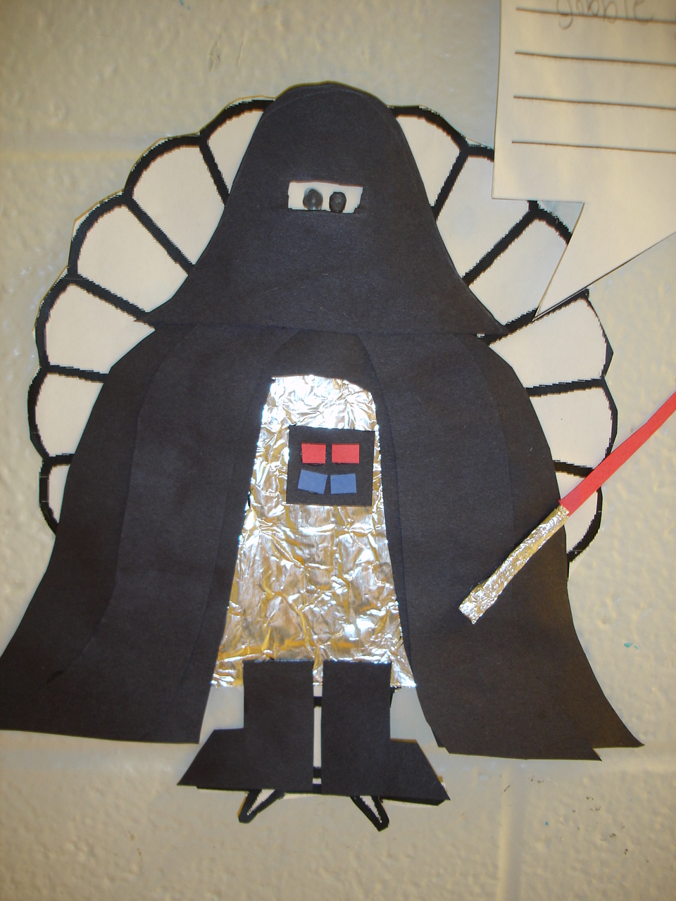 Darth vader turkey disguise template printable