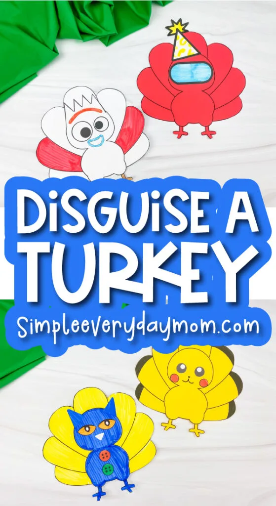 Disguise a turkey printable freebie