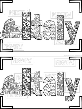 Italy coloring pages by the virtual explorer tpt