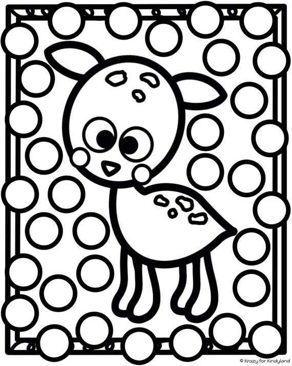 Spring animal coloring dauber pages rabbit duck frog bird dotter pages kids coloring pages coloring book kids coloring sheets