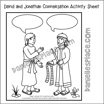 David and jonathan bible crafts