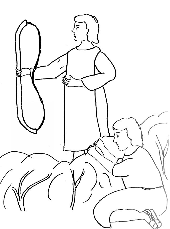 Bible story coloring page for david and jonathan free bible stories for children