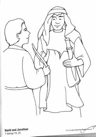 David and jonathan friendship coloring pages sketch template david and jonathan coloring pages bible coloring pages