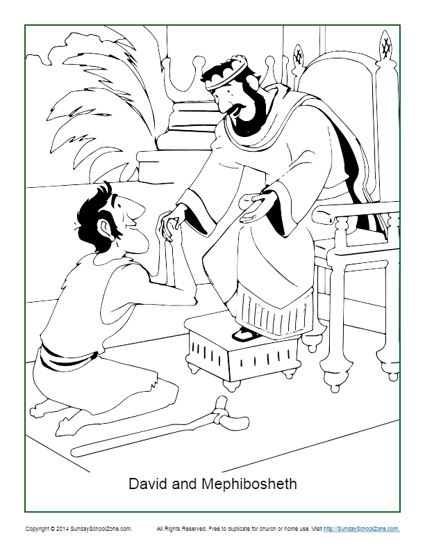 David and mephibosheth coloring page