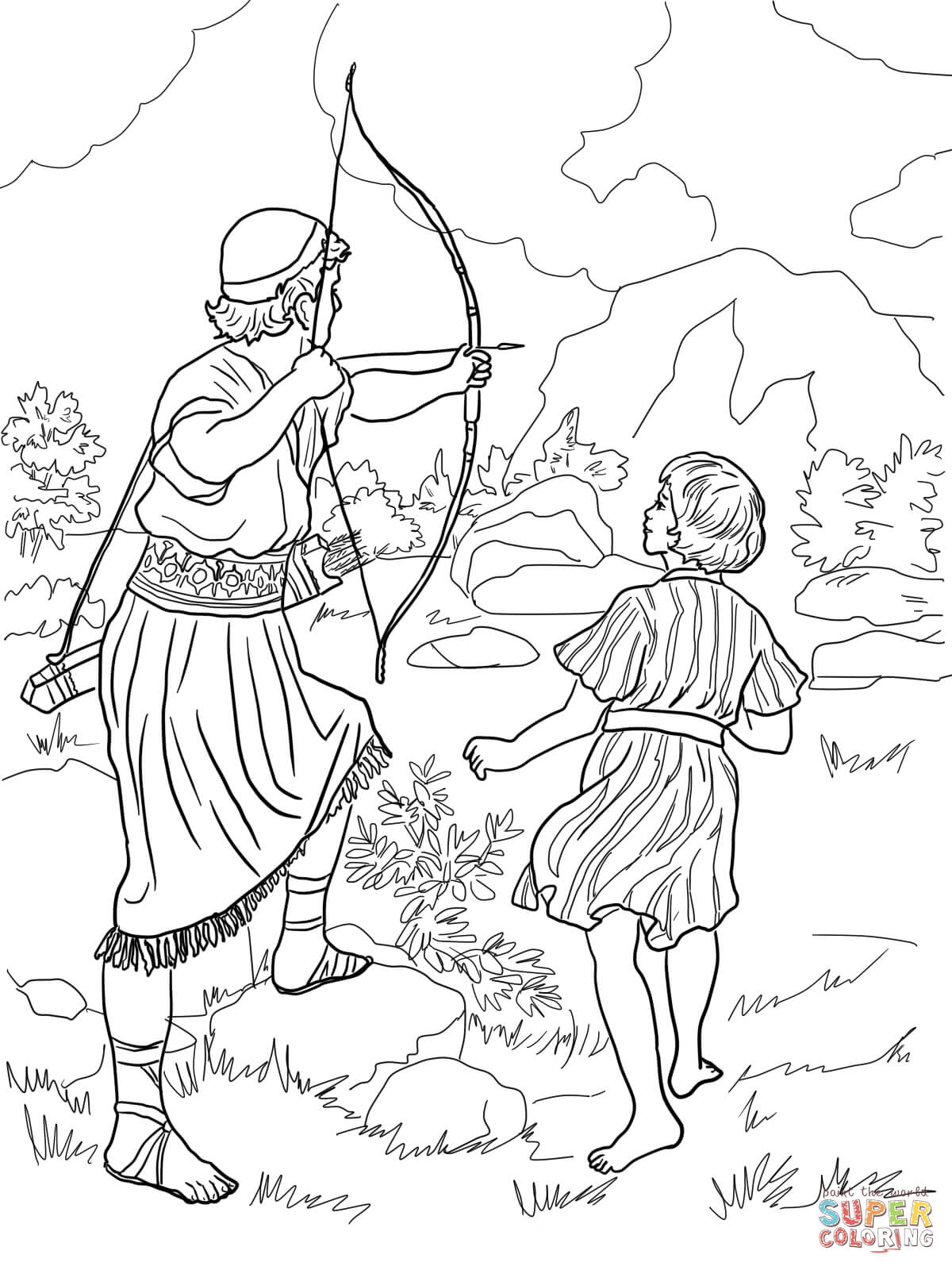 Jonathan warns david coloring page free printable coloring pages