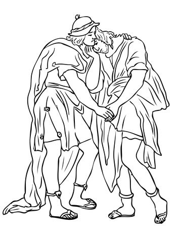 Jonathan and david friendship coloring page free printable coloring pages david and jonathan bible coloring pages sunday school coloring pages