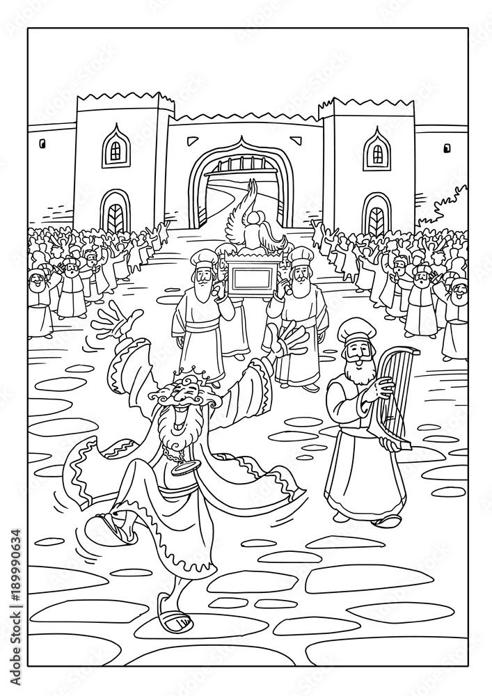 Download king david dancing and rejoicing becse priests are gods ark of the covenant stockâ sunday school coloring pages bible coloring pages coloring pages