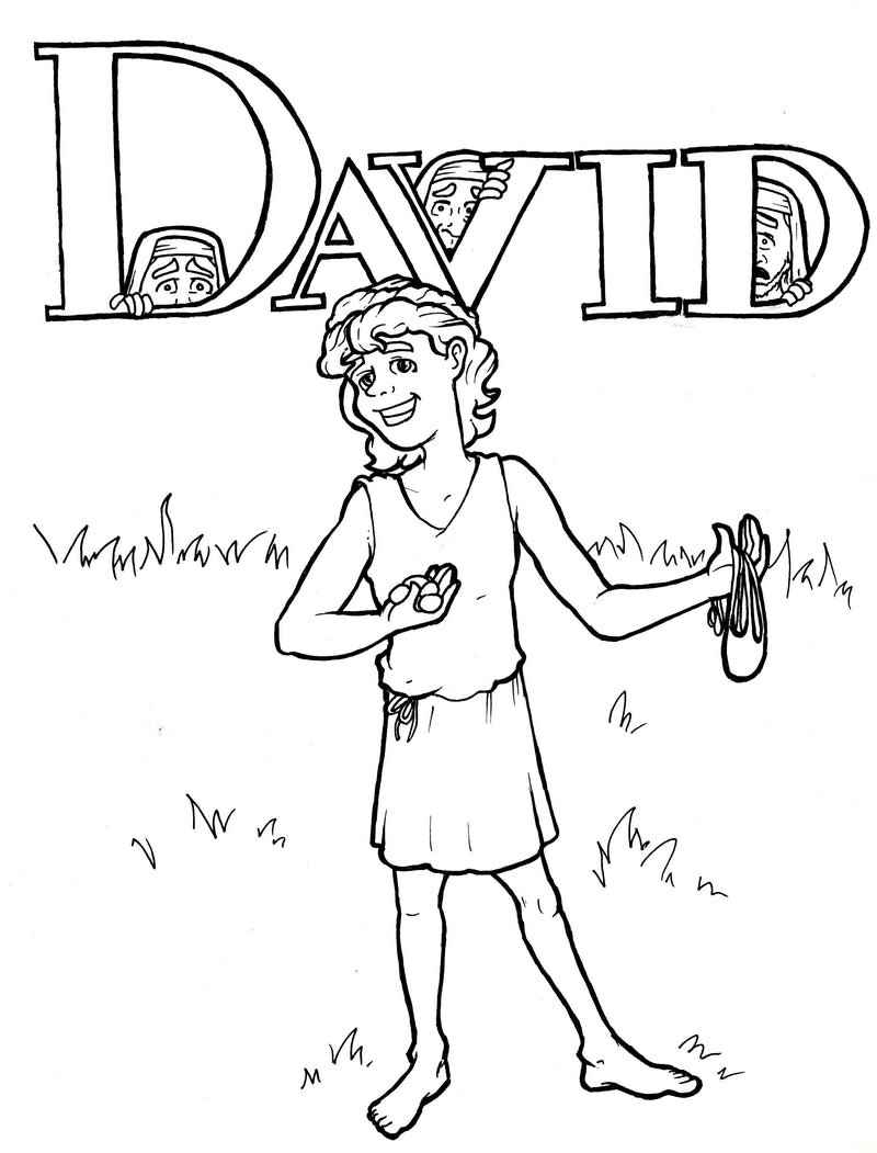 David coloring page