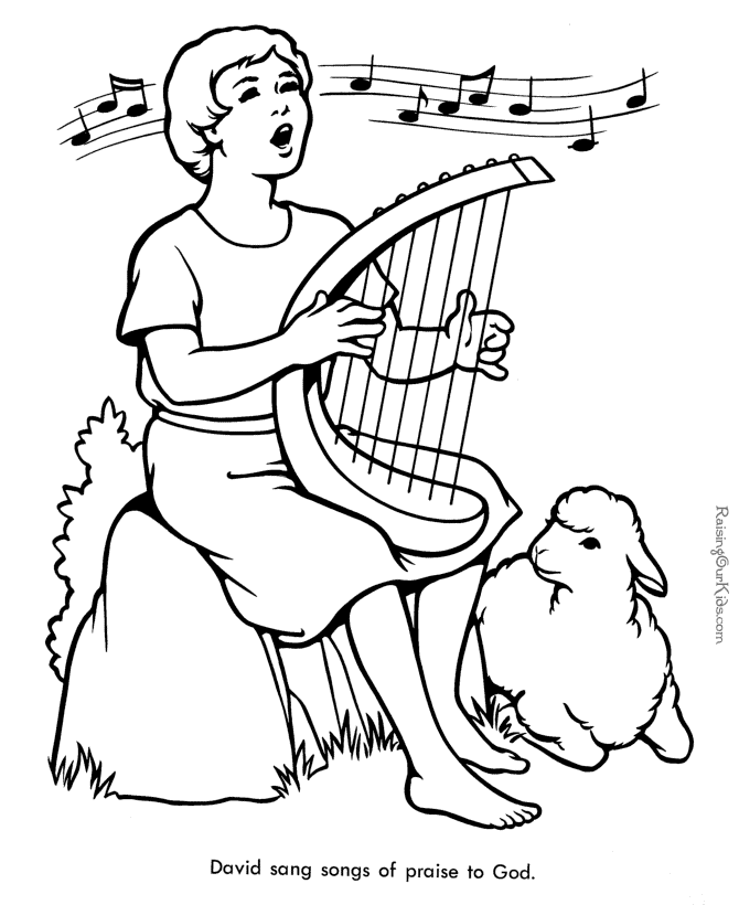 Bible coloring page of david bible coloring pages bible coloring bible for kids