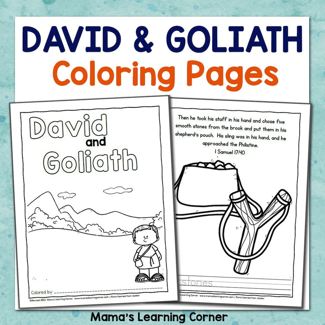 David and goliath bible coloring pages