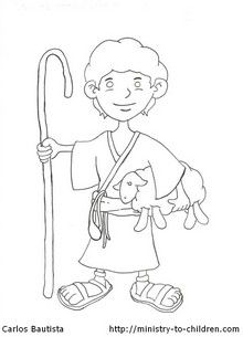 David the shepherd boy coloring page coloring pages for boys bible coloring pages bible coloring