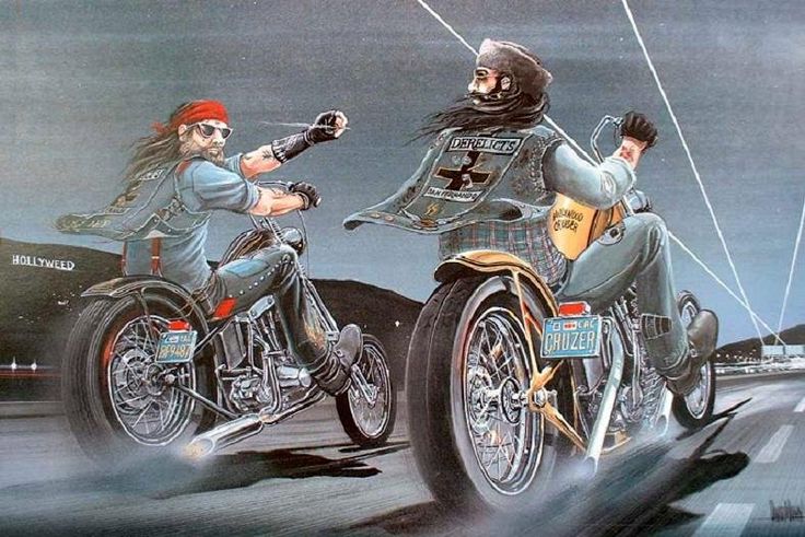 Holleyweed david mann art biker art david mann