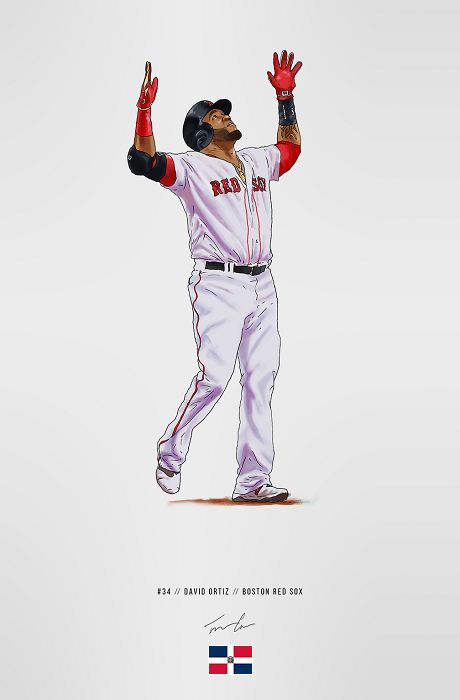 David ortiz big papi boston red sox in mlb wallpaper dodgers baseball baseball drawings