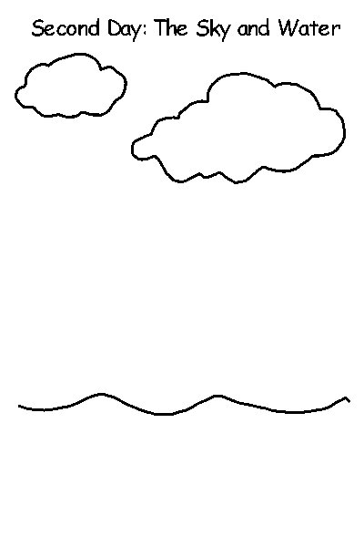 Creation day coloring page