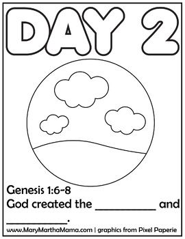 Creation coloring pages for days of creation bible story bible verses for kids creation coloring pages bible for kids