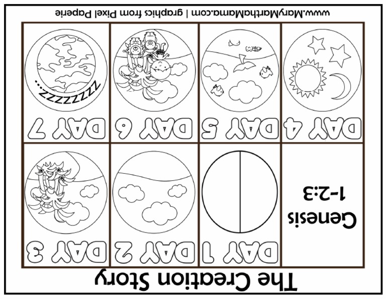 Creation coloring pages pdf