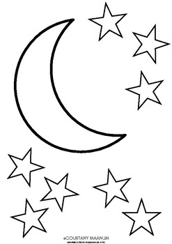 Simple night day coloring sheets by courtany maanum tpt