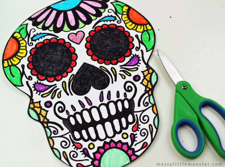 Day of the dead coloring page