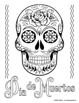 Free day of the dead coloring pages actividad gratis para el dãa de muertos