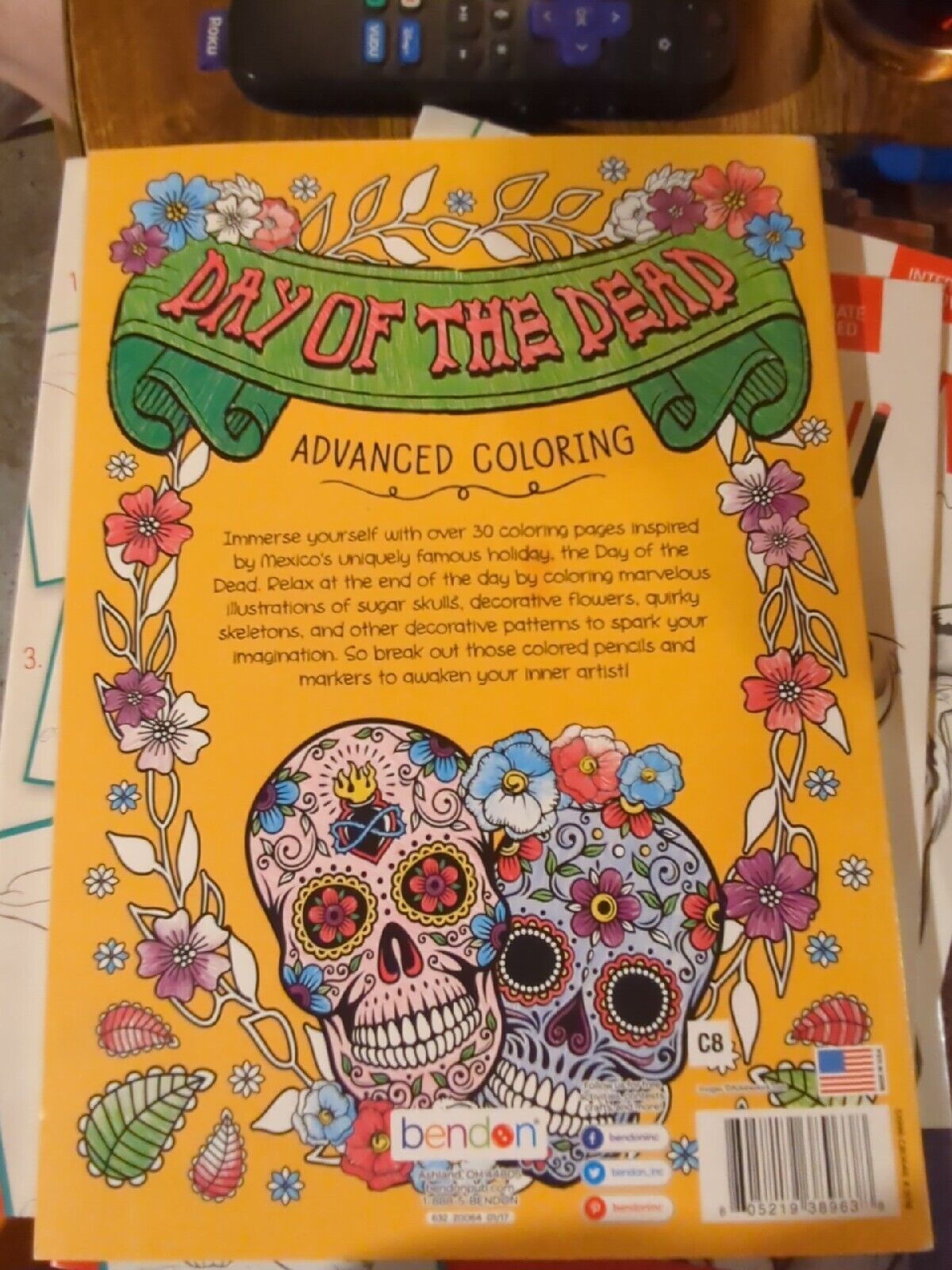 Day of the dead advanced adult coloring book by bendon tear share pages for sale online