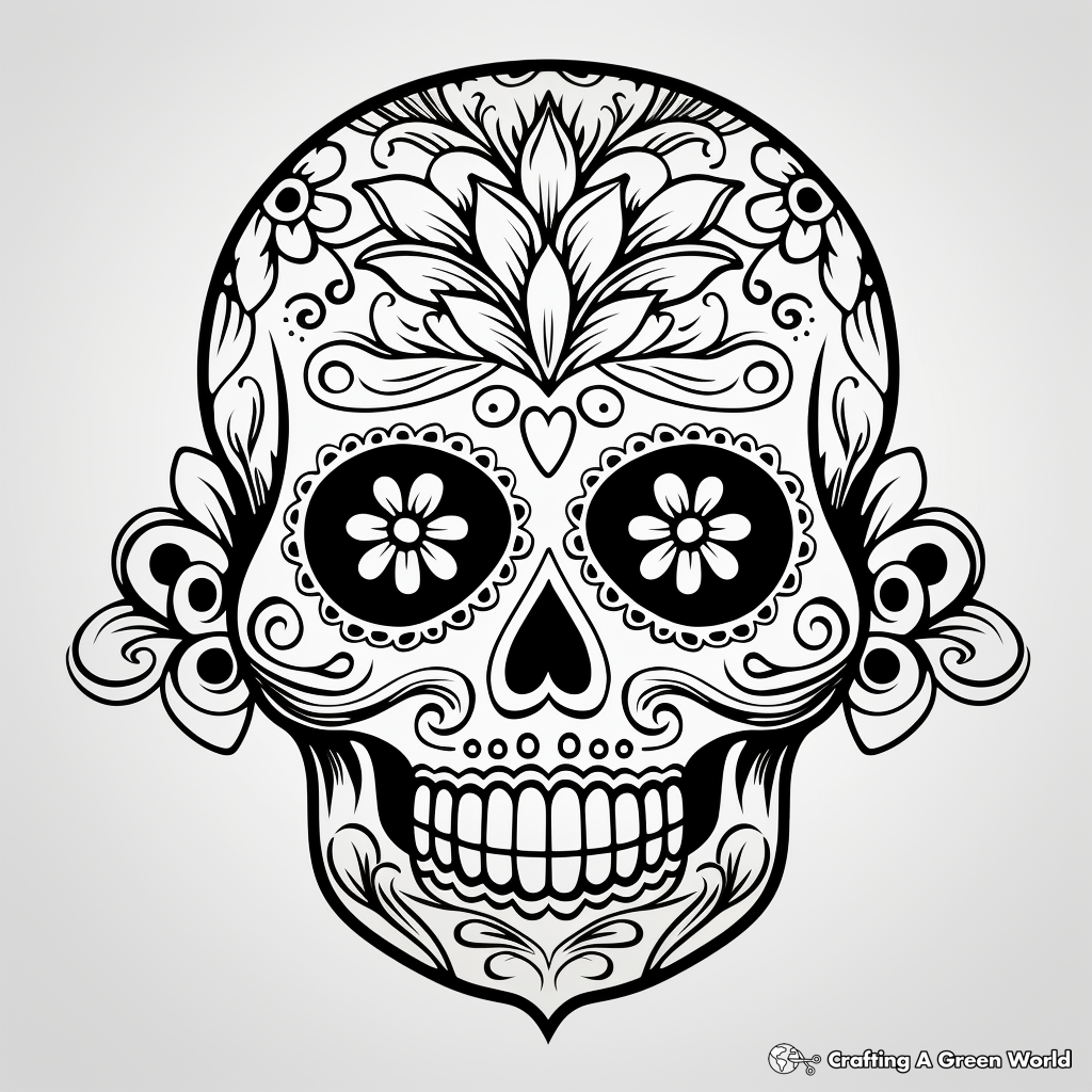 Sugar skull coloring pages