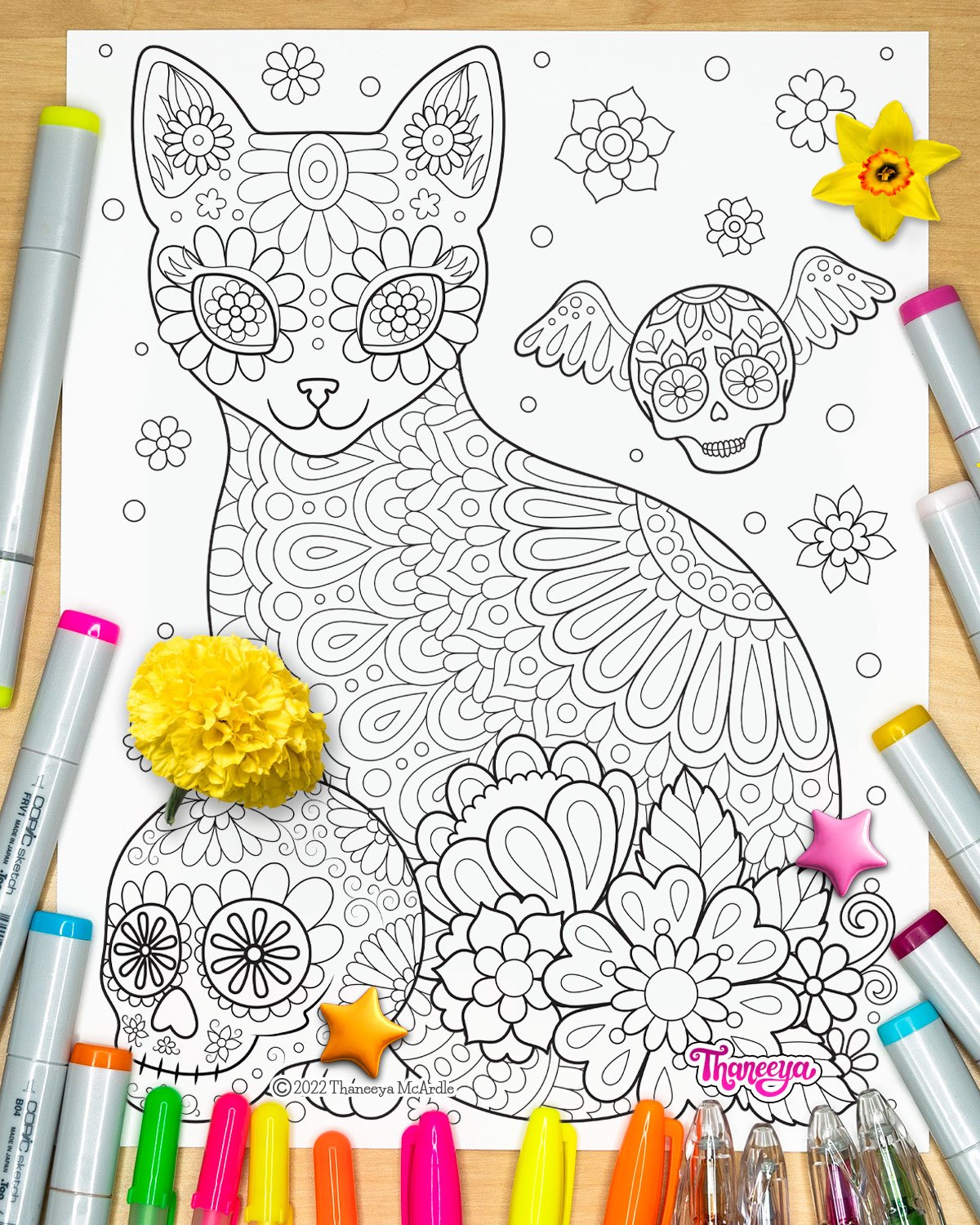 Ultimate day of the dead coloring book by mcardle